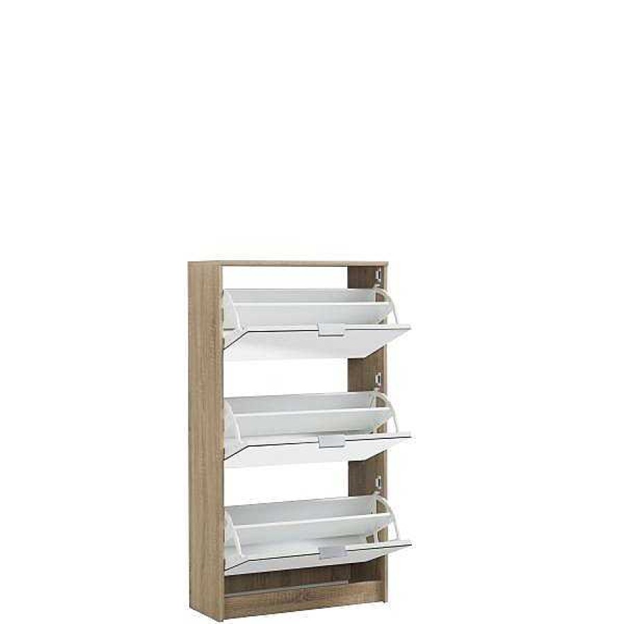 Muebles Muebles tifón Muebles Zapateros | Zapatero 3 Puertas Espejo Hugo (12 Pares)