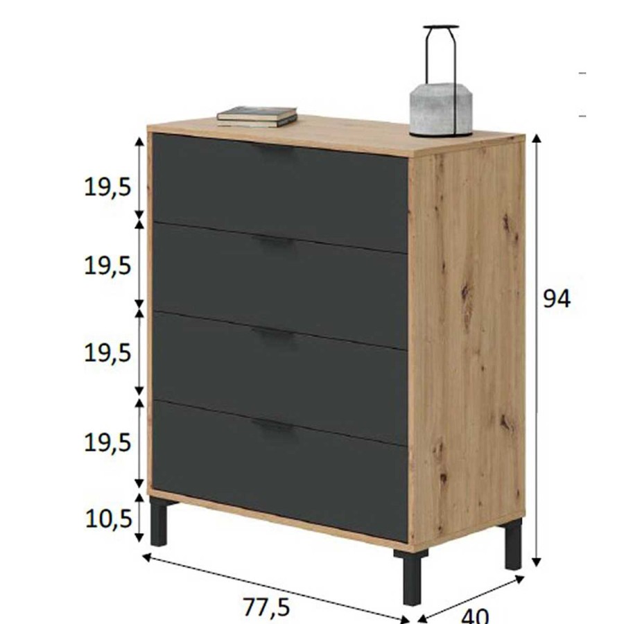 Muebles Muebles tifón C Modas | C Moda 4 Cajones Serbin