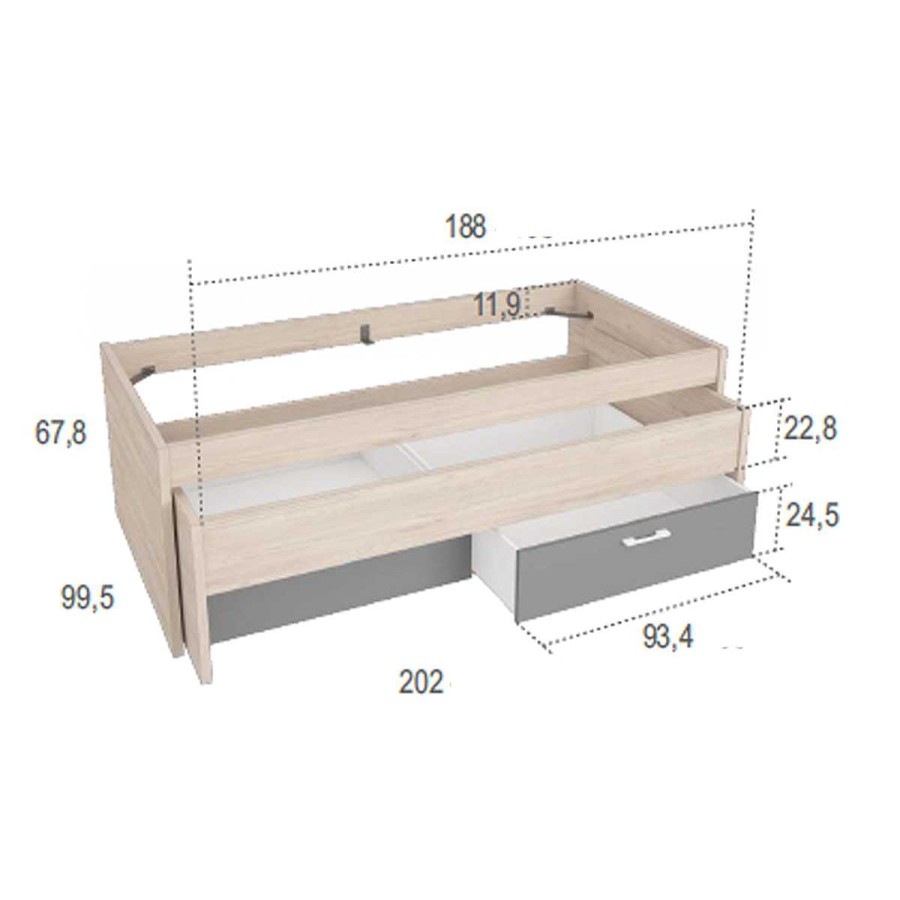 Muebles Muebles tifón Camas Nido Y Compactos | Compacto Joven 505