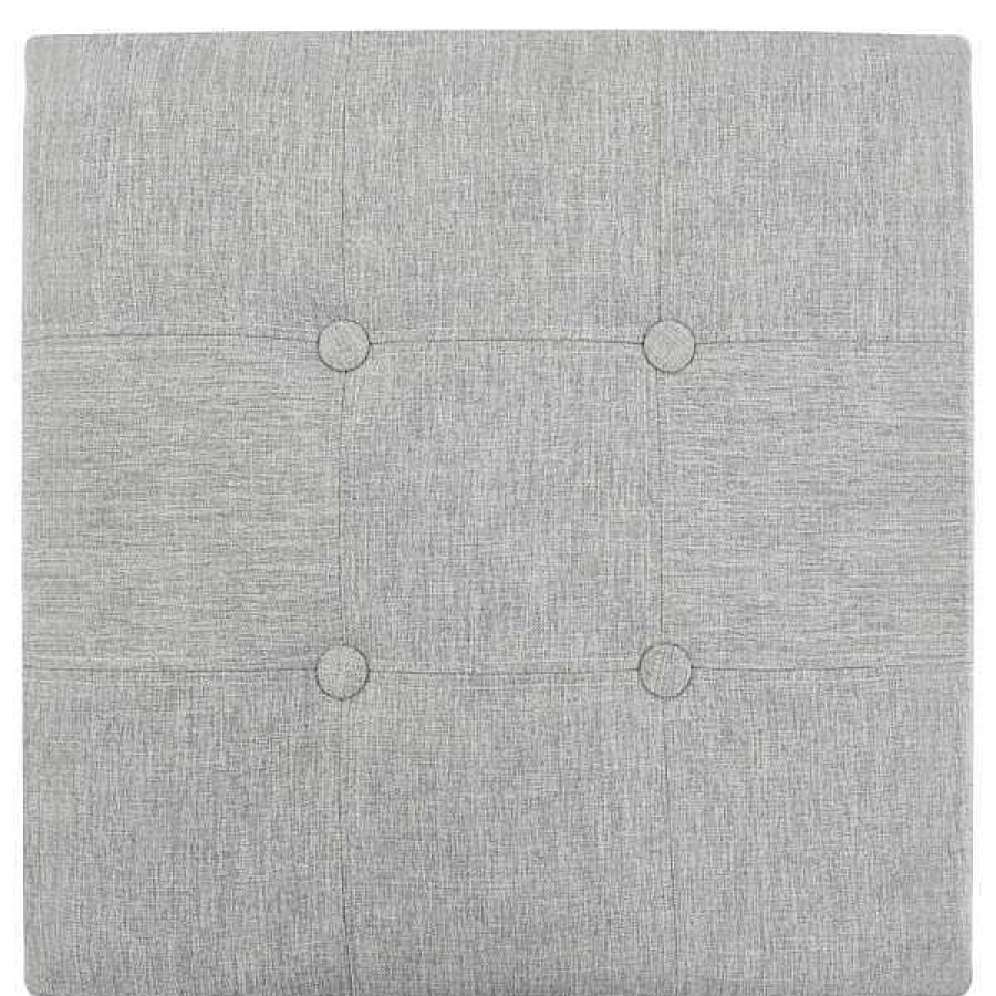 Decoraci N Muebles tifón | Otomana De Hierba Marina 65X65X40 Cm Gris