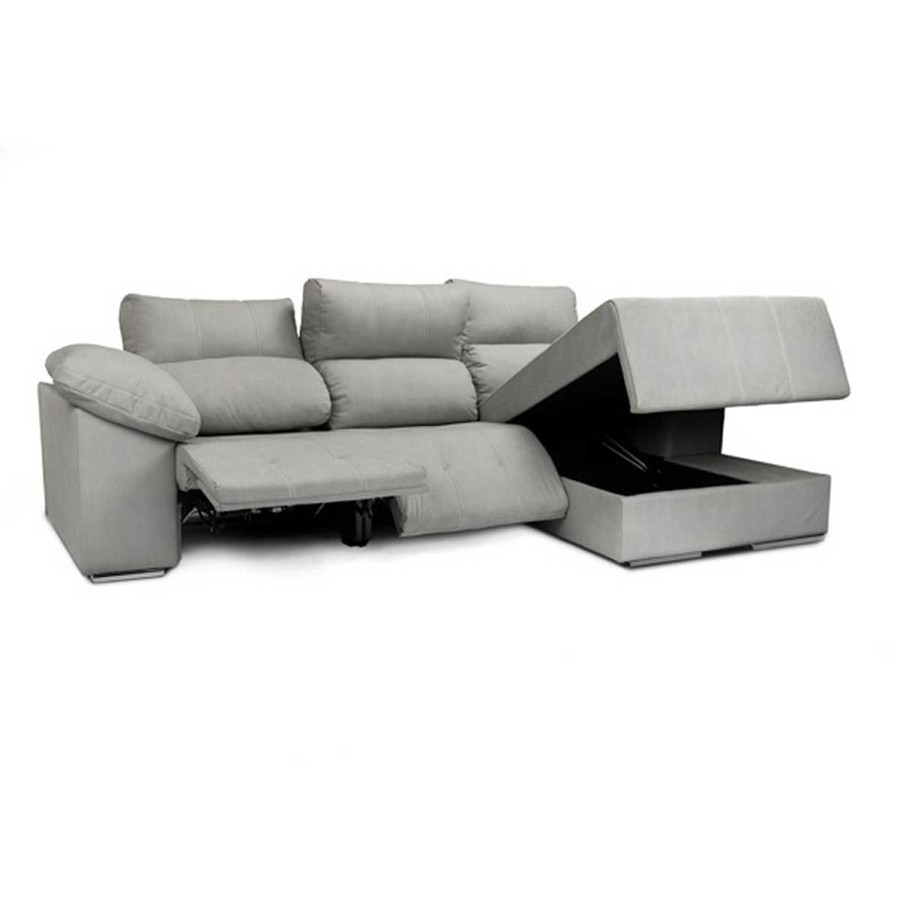 Sof S Muebles tifón | Chaiselongue Relax El Ctrico Bolto Gris Derecha Vista De Frente