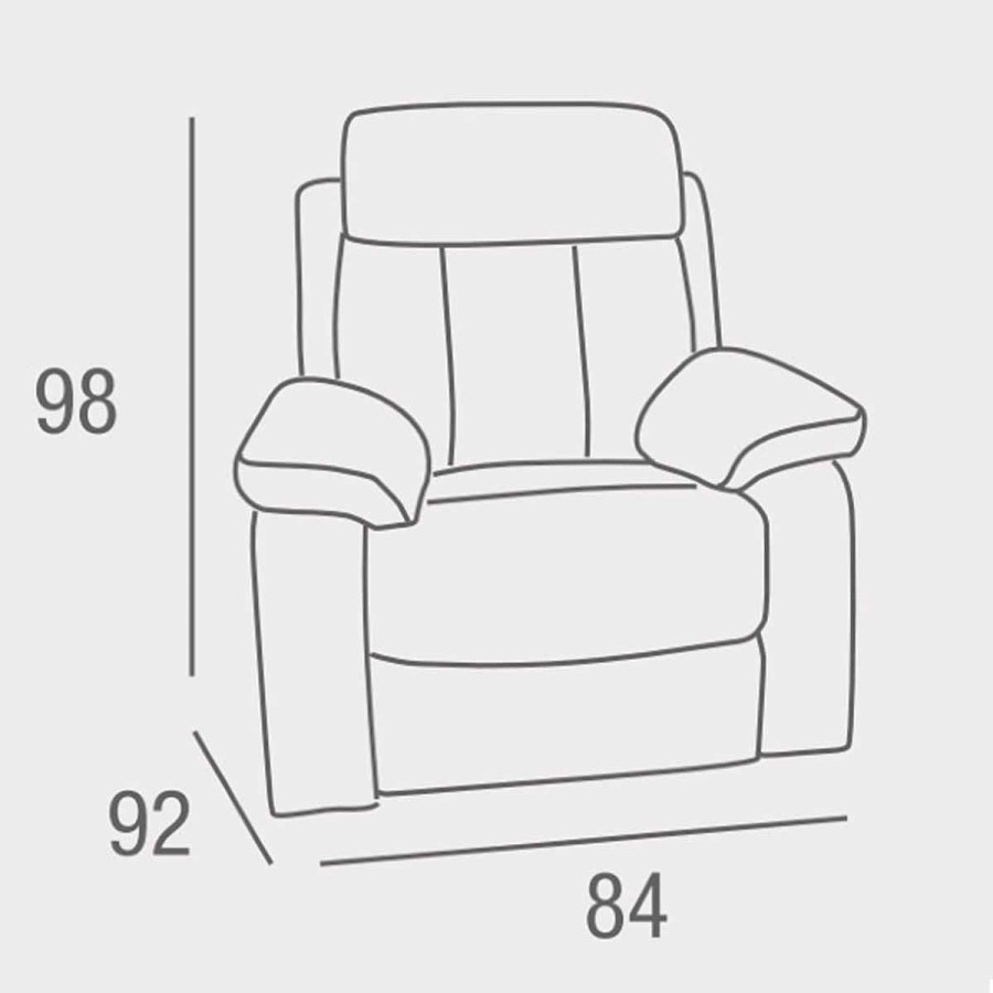 Sof S Muebles tifón | Sill N Relax Manual Monza Tela Camel