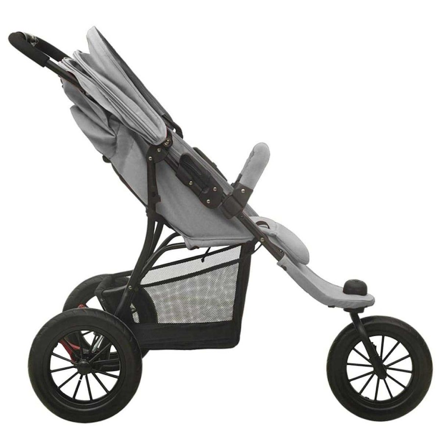 Beb Muebles tifón | Carrito De Beb S De Acero Gris Claro