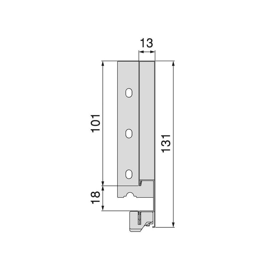 Armarios Muebles tifón | Caj N Exterior Vertex 40 Kg De Altura 131 Mm Para Tablero De 18 Mm