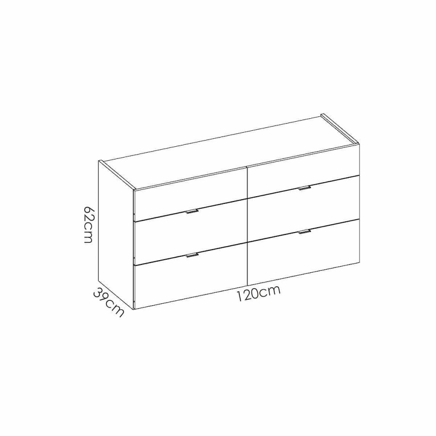 Muebles Muebles tifón C Modas | C Moda Doble 6 Cajones Alen