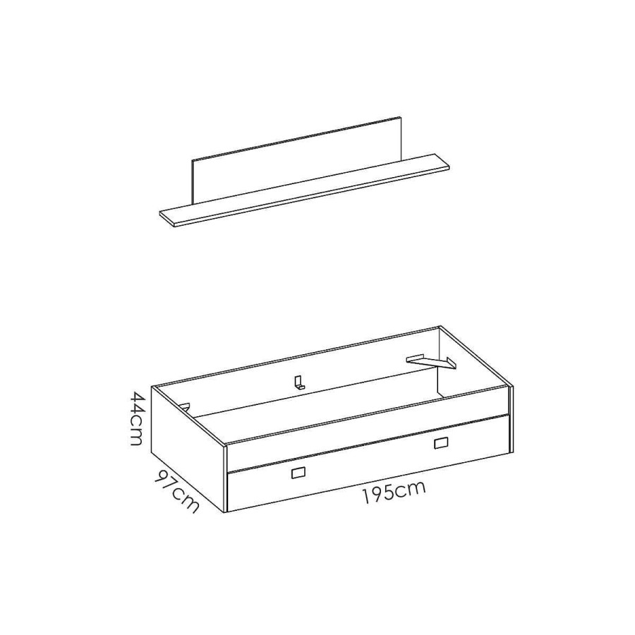 Muebles Muebles tifón Cabeceros Y Camas Juveniles | Cama Nido Estela