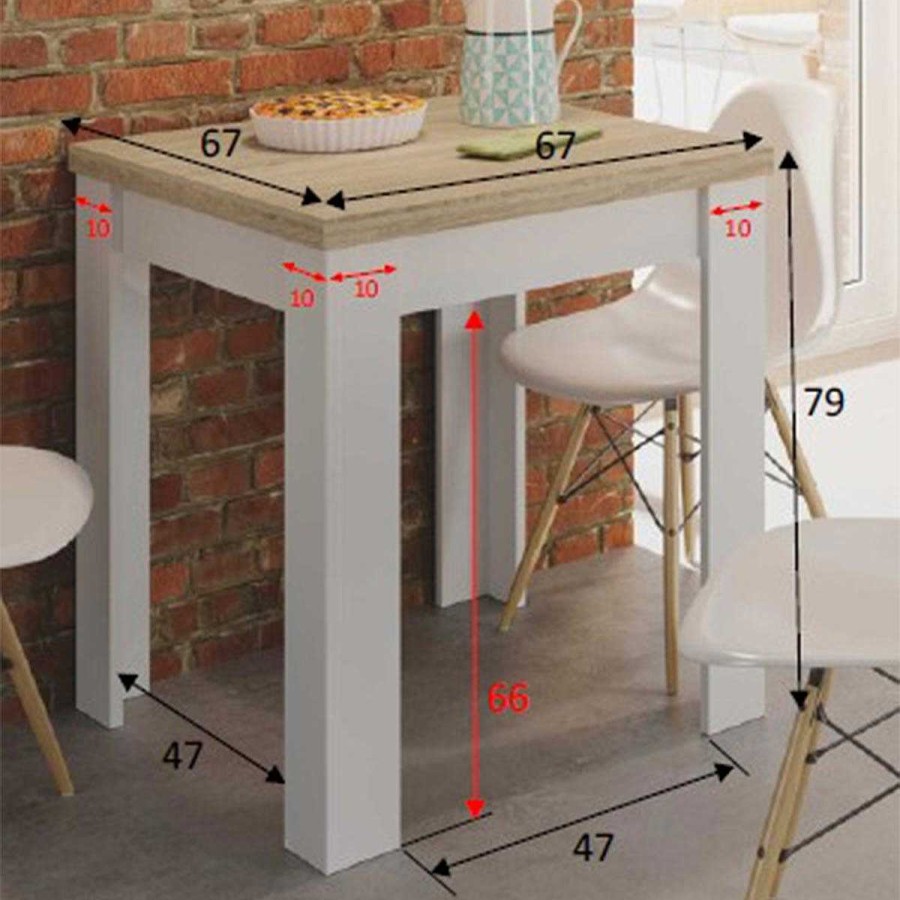 Muebles Muebles tifón Mesas De Cocina | Mesa Auxiliar Extensible Duplo