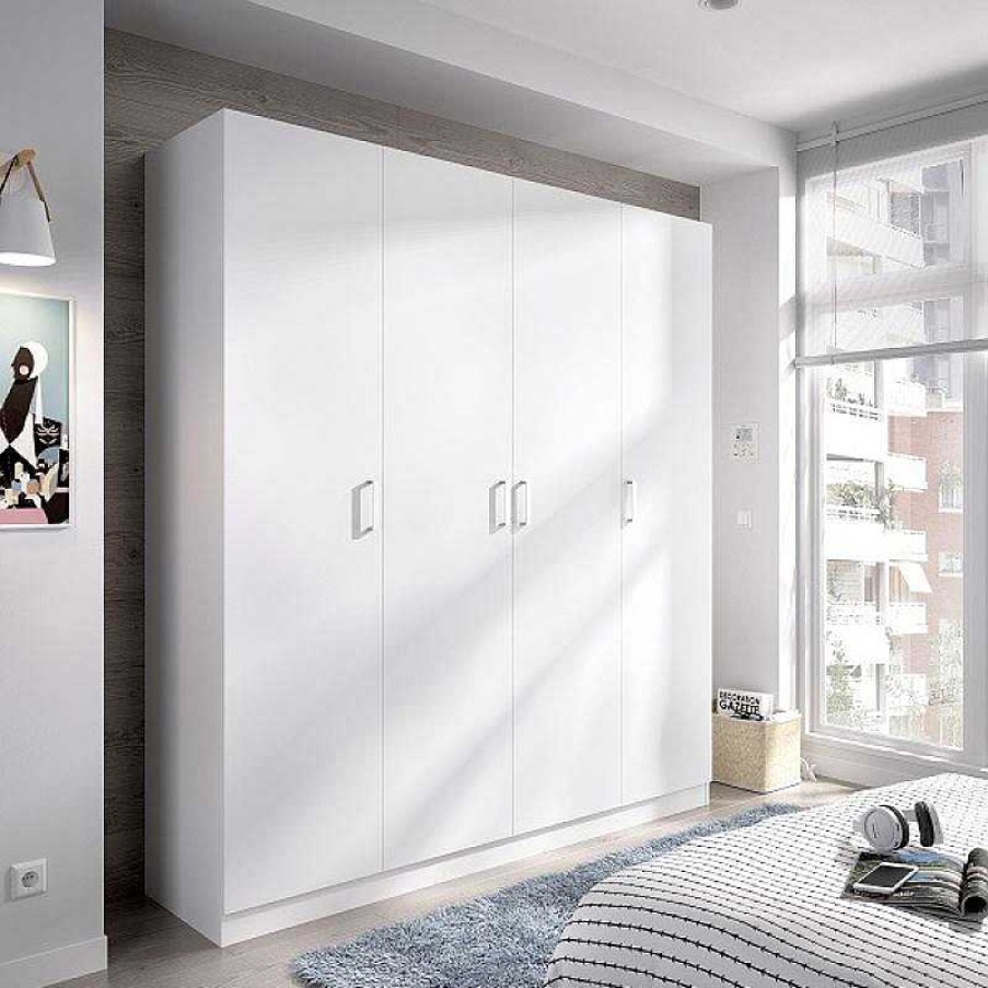 Muebles Muebles tifón Armarios Para Dormitorio | Armario Con 4 Puertas Max 103 Blanco