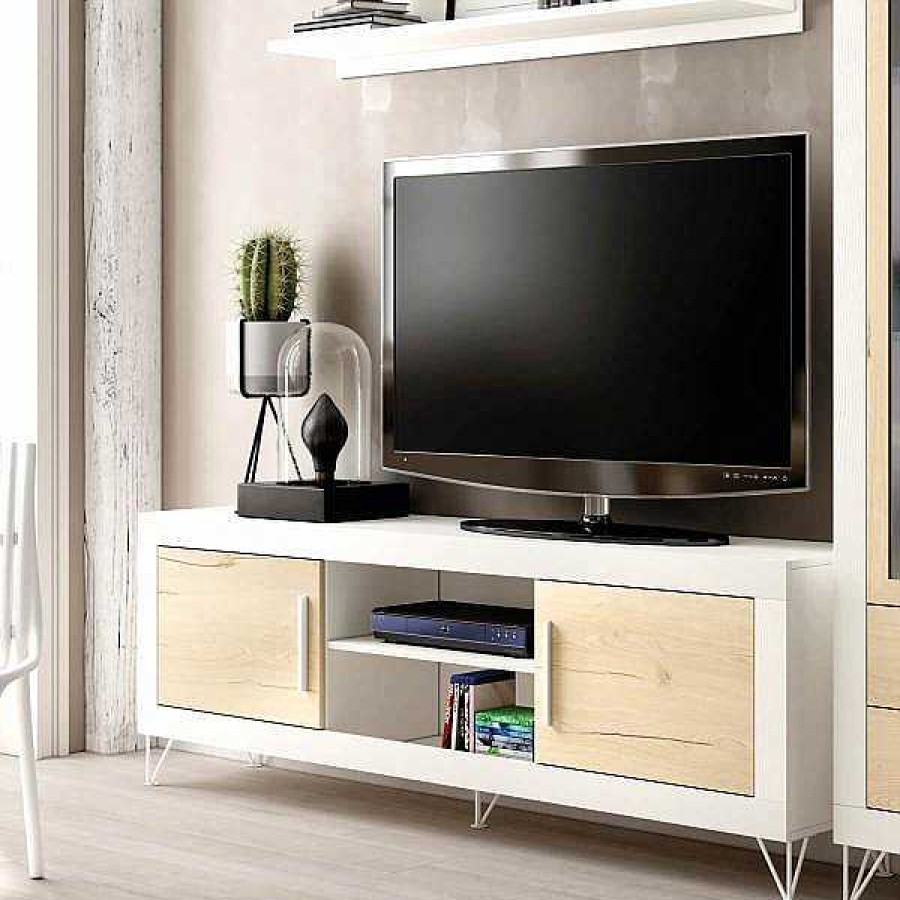 Muebles Muebles tifón Muebles Tv | Mueble De Tv Con 2 Puertas Look 327