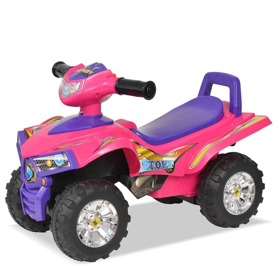 Beb Muebles tifón | Quad Atv Correpasillos Infantil Con Sonidos Y Luces Rosa Morado