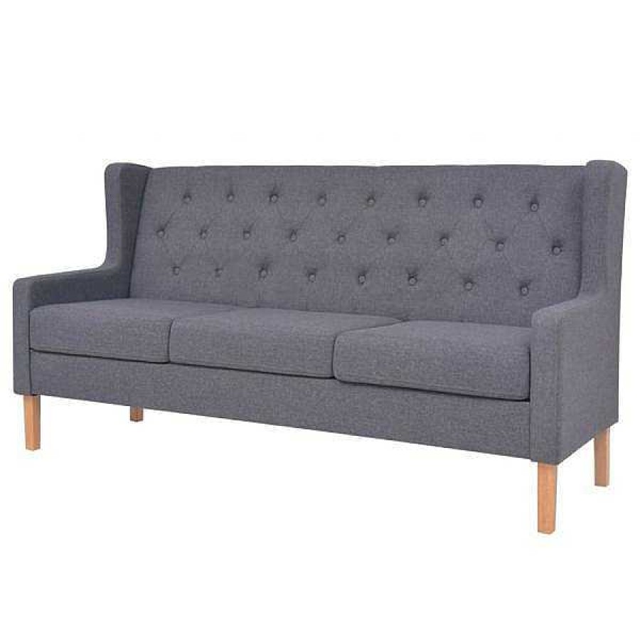 Sof S Muebles tifón | Sof De 3 Plazas De Tela Gris