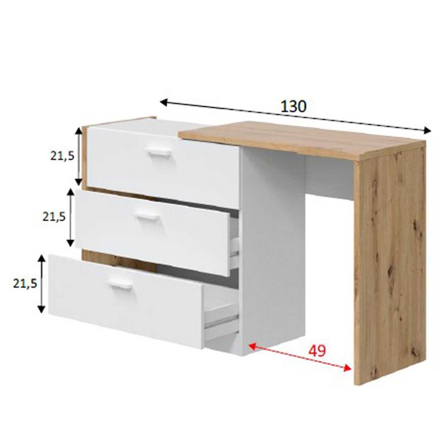 Muebles Muebles tifón Mesas De Estudio Y Escritorio | C Moda/Escritorio Dormitorio Rebik