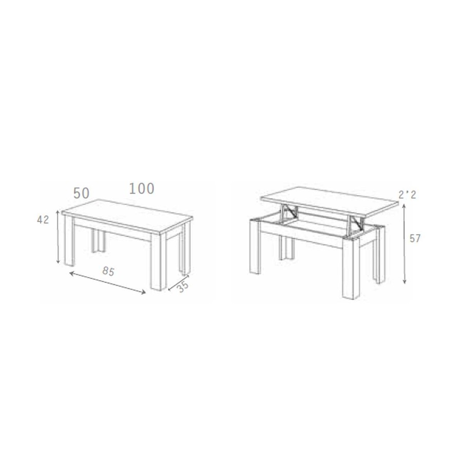 Muebles Muebles tifón Mesas De Centro | Mesa De Centro Mozart-Davia 604 Polar