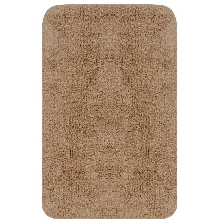 Ba O Muebles tifón | Conjunto De Alfombrillas De Ba O De Tela 2 Piezas Beige