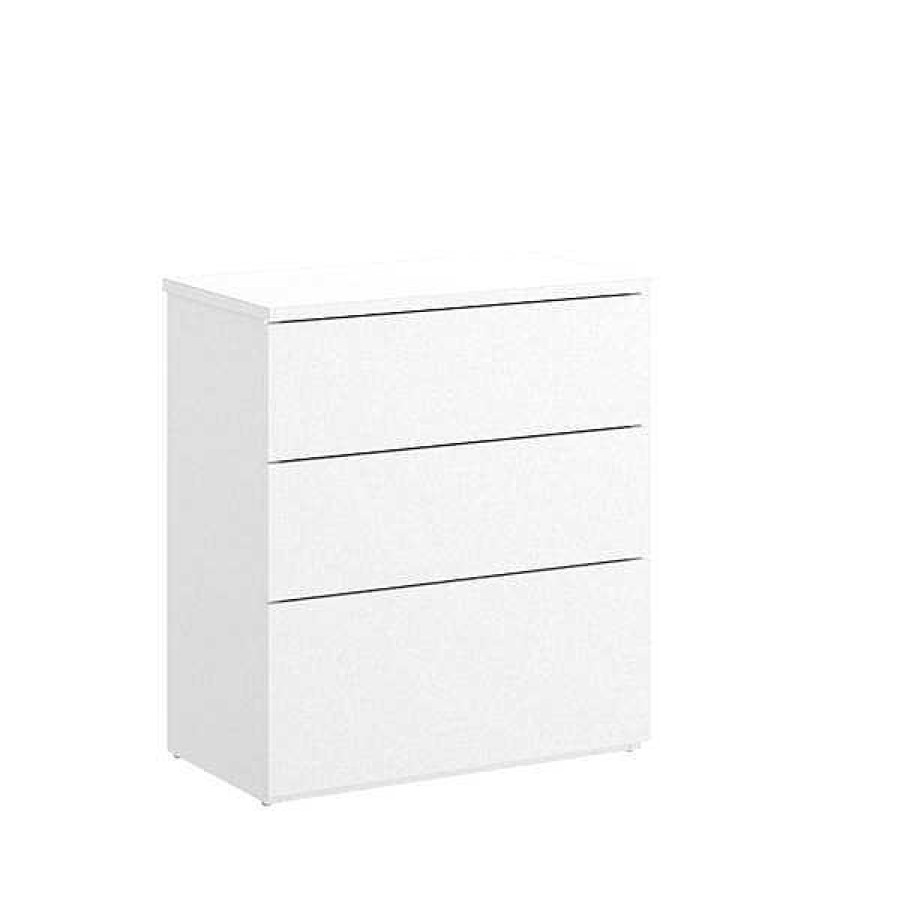 Muebles Muebles tifón Mesillas | Mesita 3 Cajones Alen Blanco