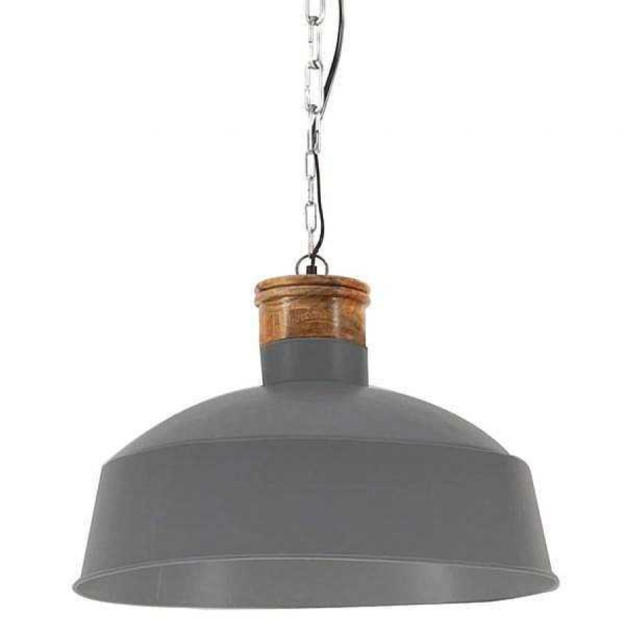 Iluminaci N Muebles tifón | L Mpara Colgante Industrial 58 Cm Gris E27