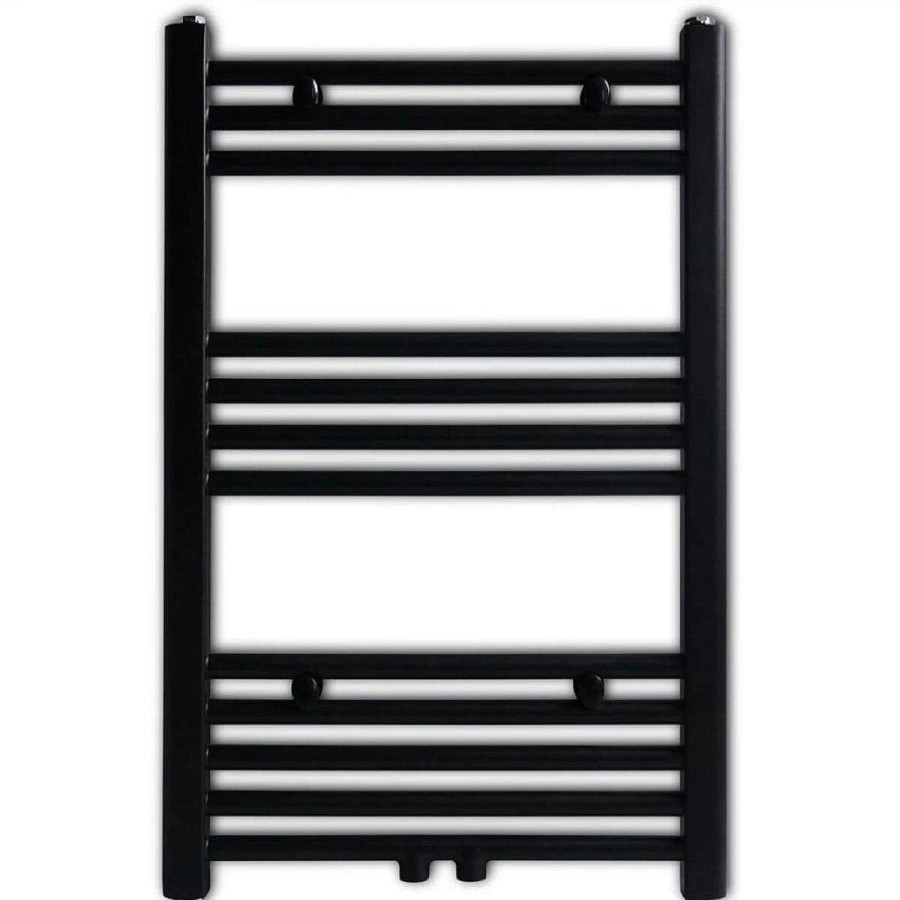 Ba O Muebles tifón | Radiador Toallero De Ba O Recto Negro 50 X 76,4 Cm