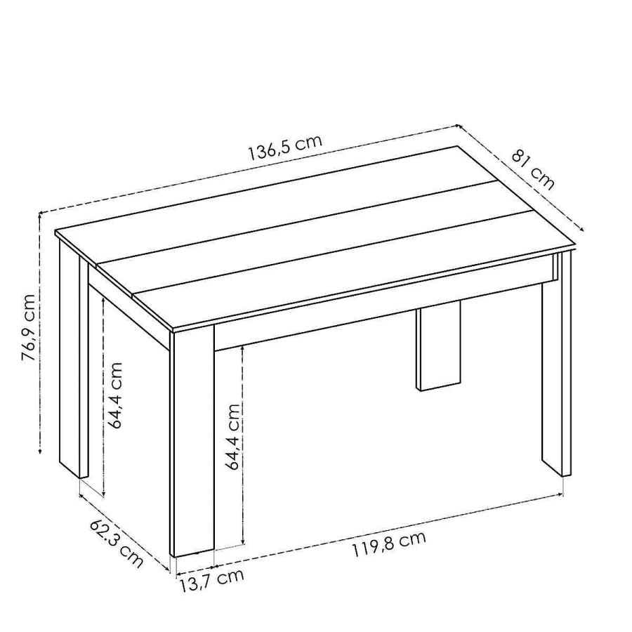 Muebles Muebles tifón Mesas De Comedor | Mesa Comedor Tinos Blanco