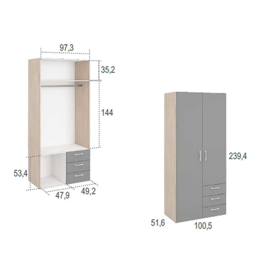 Muebles Muebles tifón Armarios Juveniles | Armario Joven 31