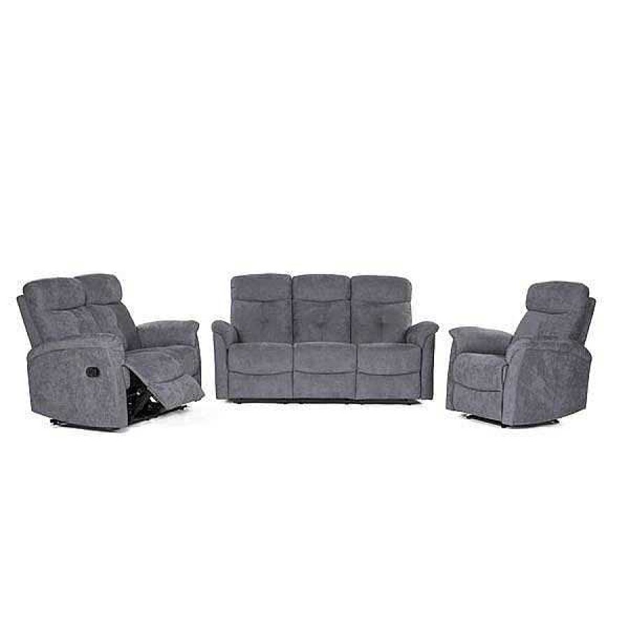 Sof S Muebles tifón | Sof Relax Manual 3 Plazas N Poles Grey