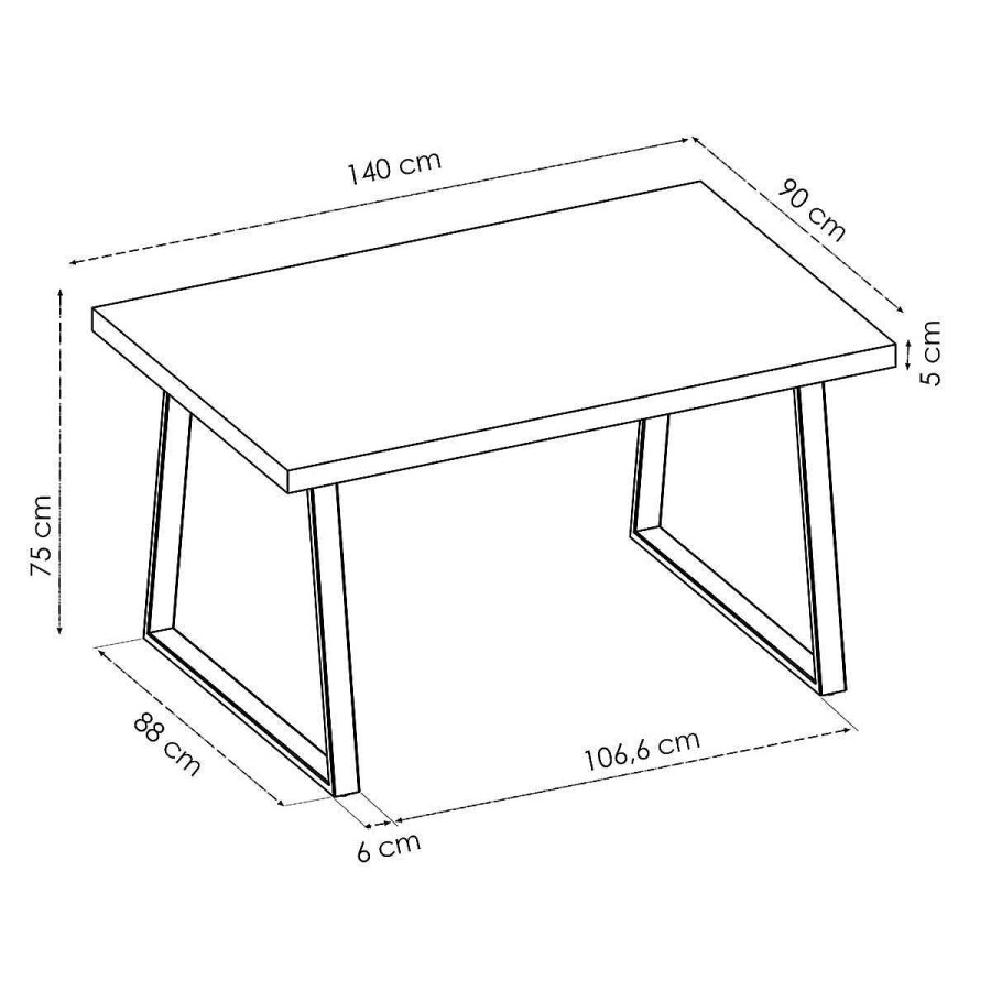 Muebles Muebles tifón Mesas De Comedor | Mesa Comedor Fija Samos