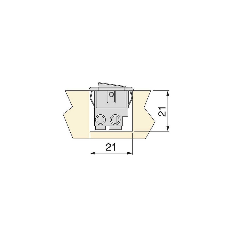 Iluminaci N Muebles tifón | Interruptor Para Empotrar D21X21