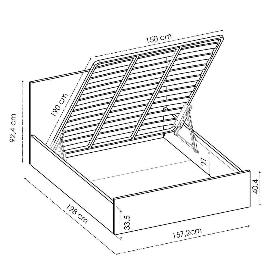 Descanso Muebles tifón | Cama Canap Abatible Casandra