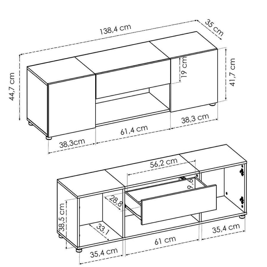 Muebles Muebles tifón Muebles Tv | Mueble Bajo Tv Status