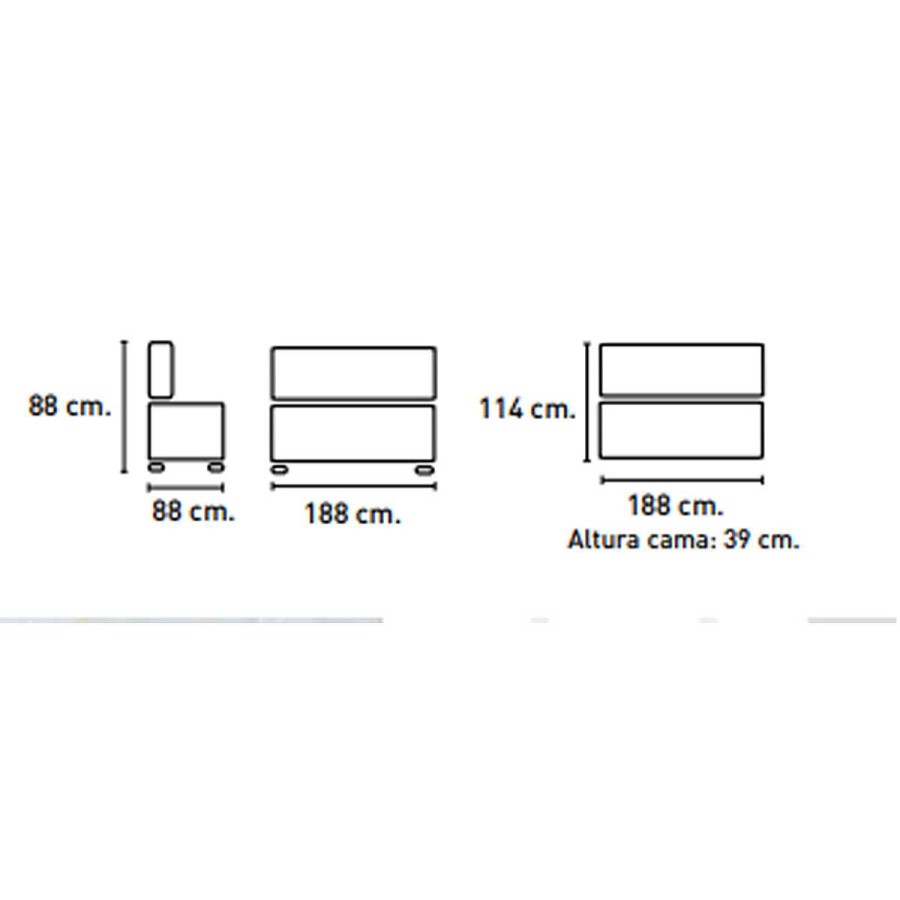 Sof S Muebles tifón | Sof Cama Clic-Clac Enar Gris