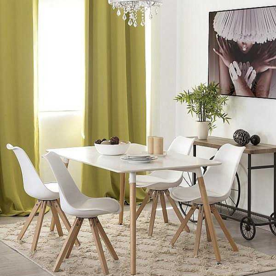 Muebles Muebles tifón Conjuntos Mesas Y Sillas | Conjunto Mesa De Comedor Arendal Y 4 Sillas Elsa